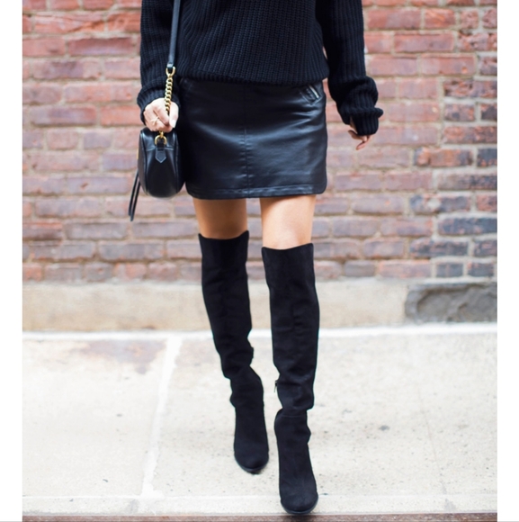 New Stuart Weitzman Jocey Stretch Suede OTK Boots Black Size 8 US S0741 - Picture 14 of 14